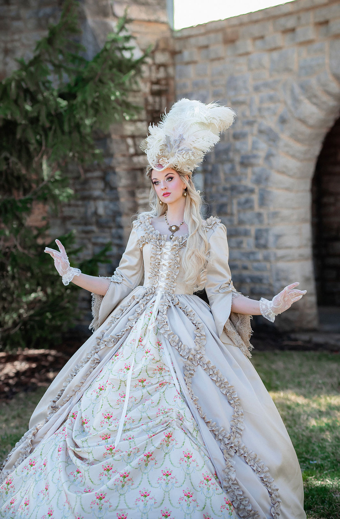 Champagne Marie Antoinette Gown