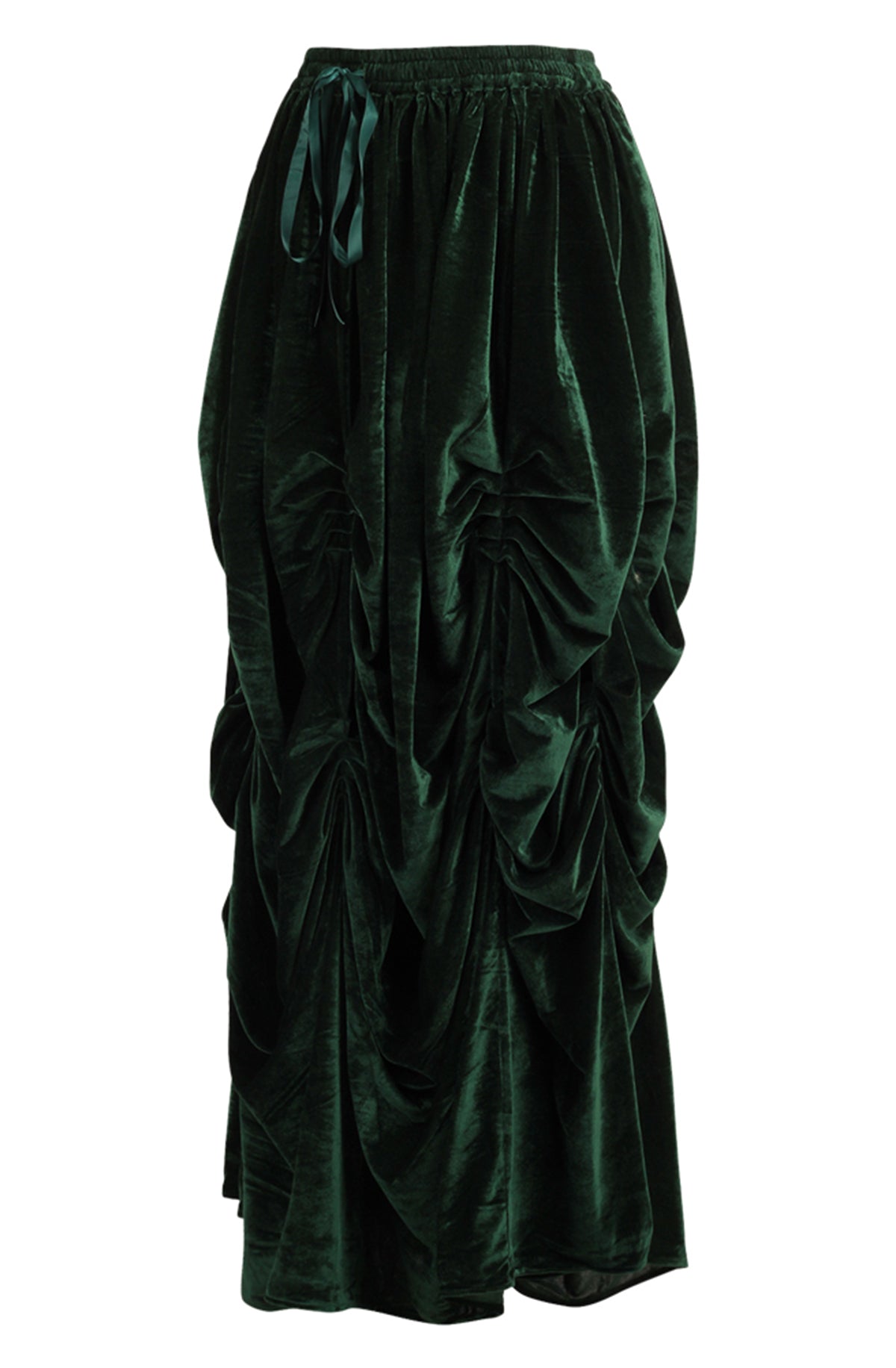 Emerald Green Velvet Ballgown Skirt 2