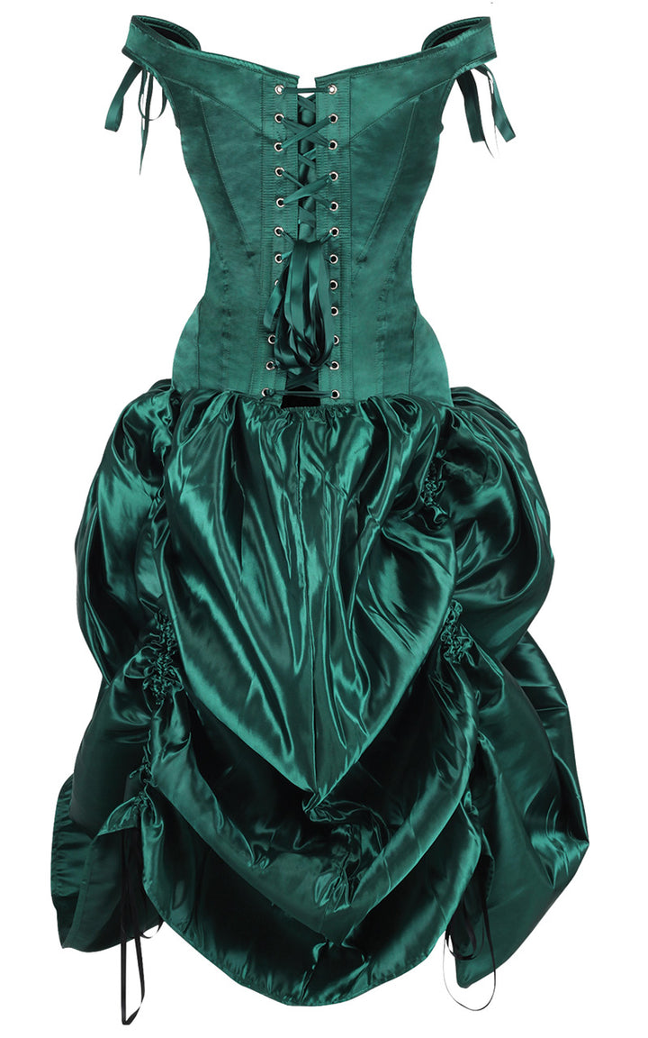 green mina corset dress 3