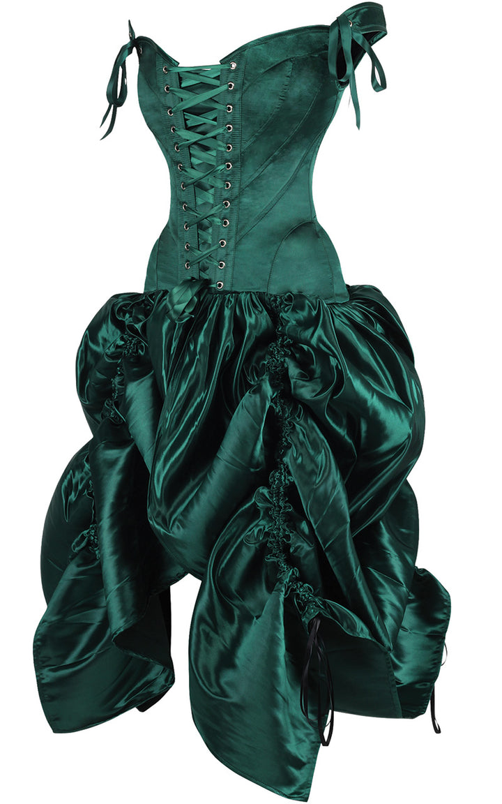 green mina corset dress 1