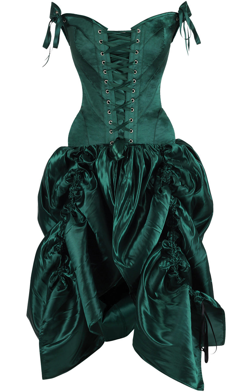 green mina corset dress 2