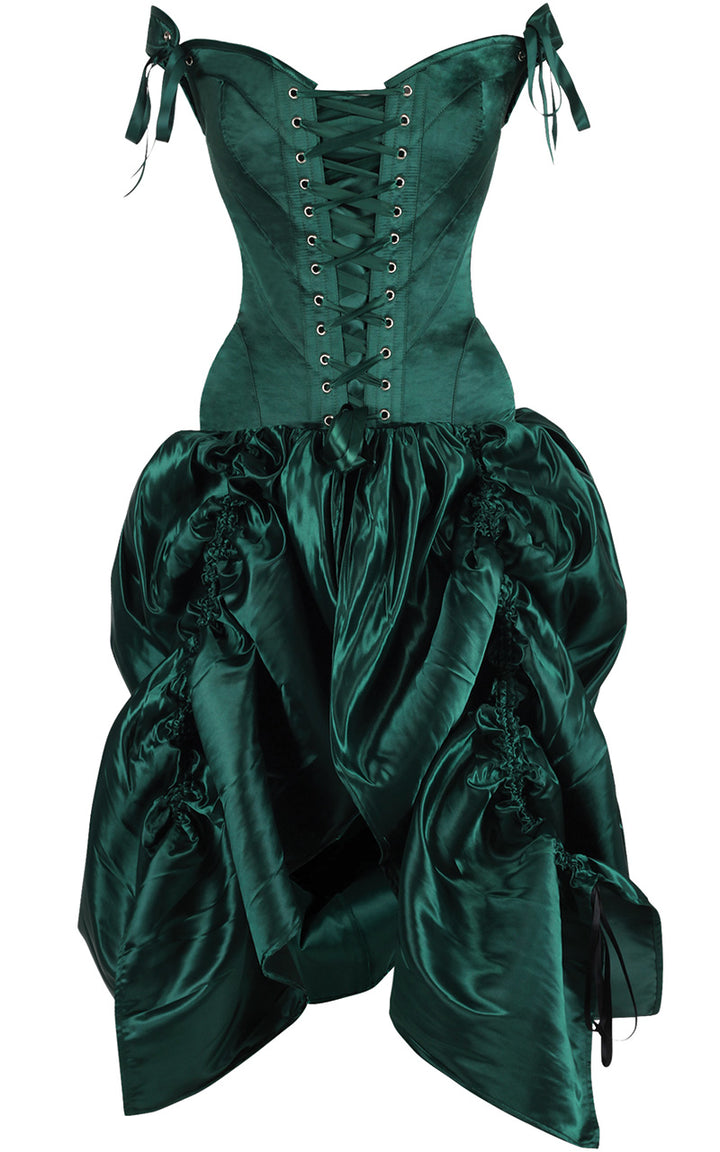 green mina corset dress 2