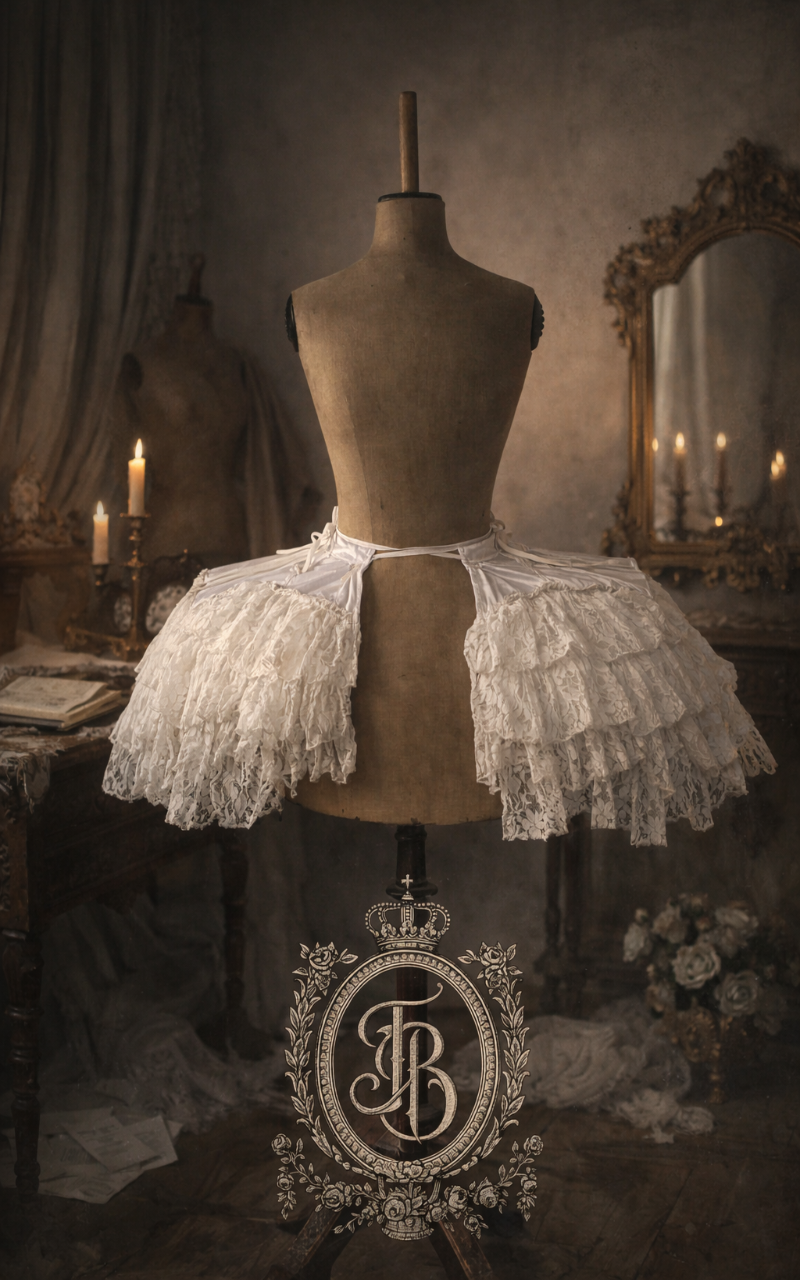 Immortelle Salon Pannier in Cream Lace — An Heirloom Foundation