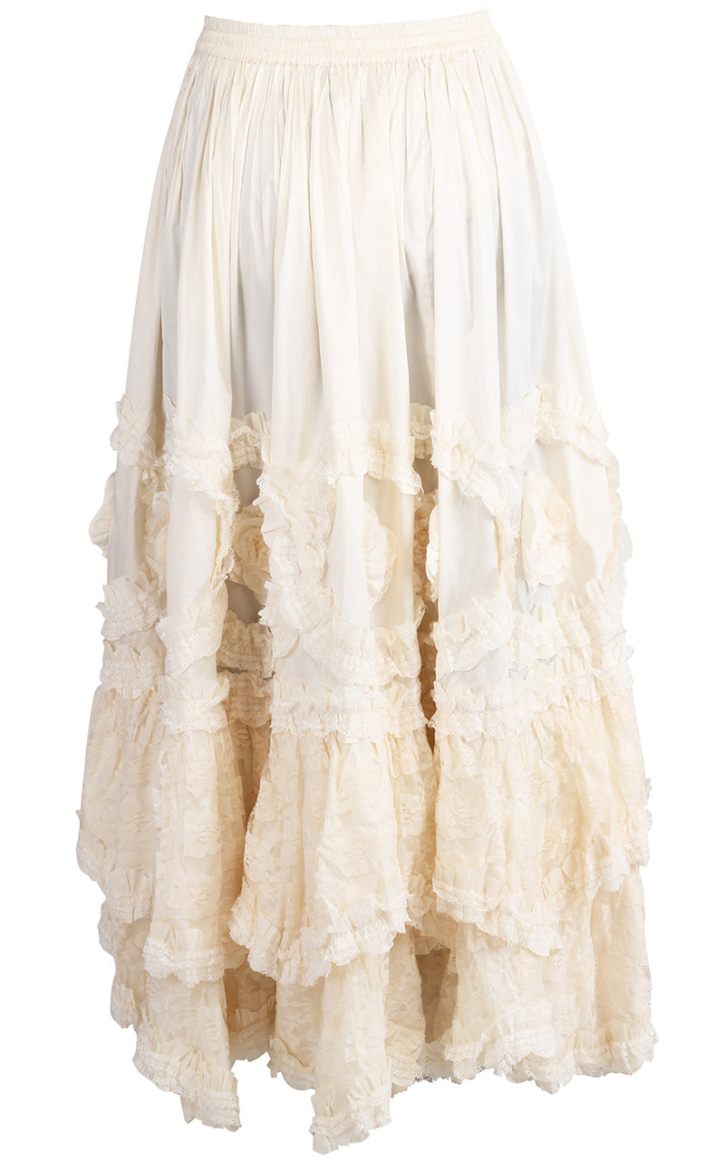 Pompadour Skirt - French Light Cream Back