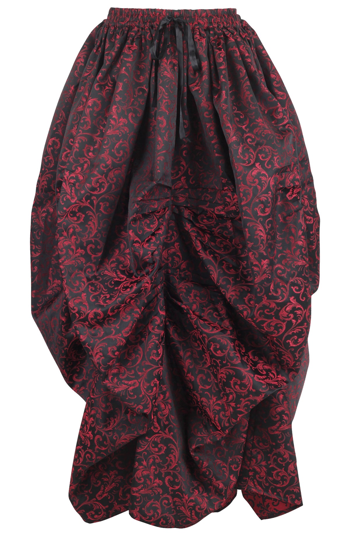 Brocade Red Ball Gown Skirt Ruby Flourish