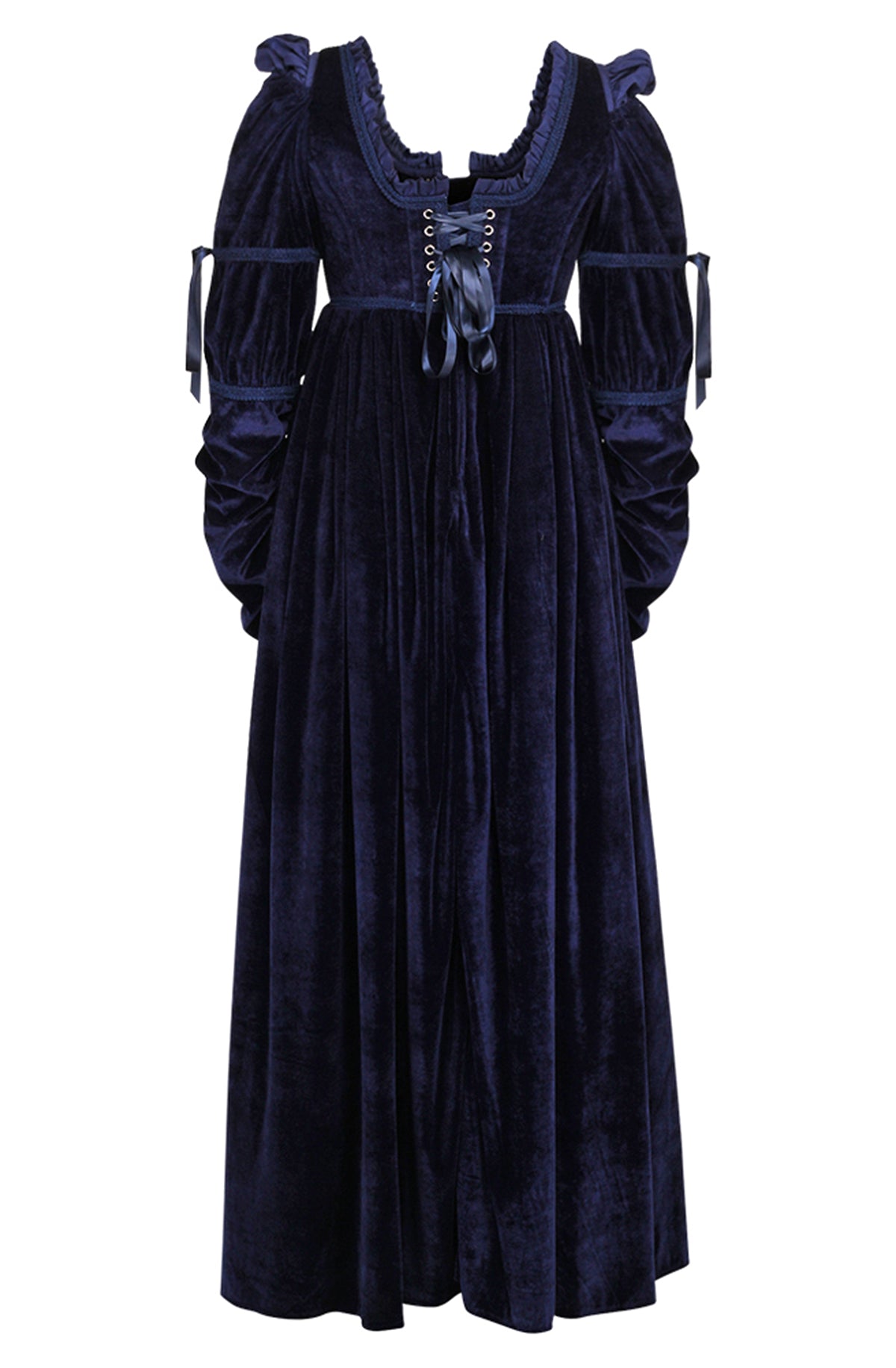 Blue Bridgeton Dress - Regency Empire Waist 4