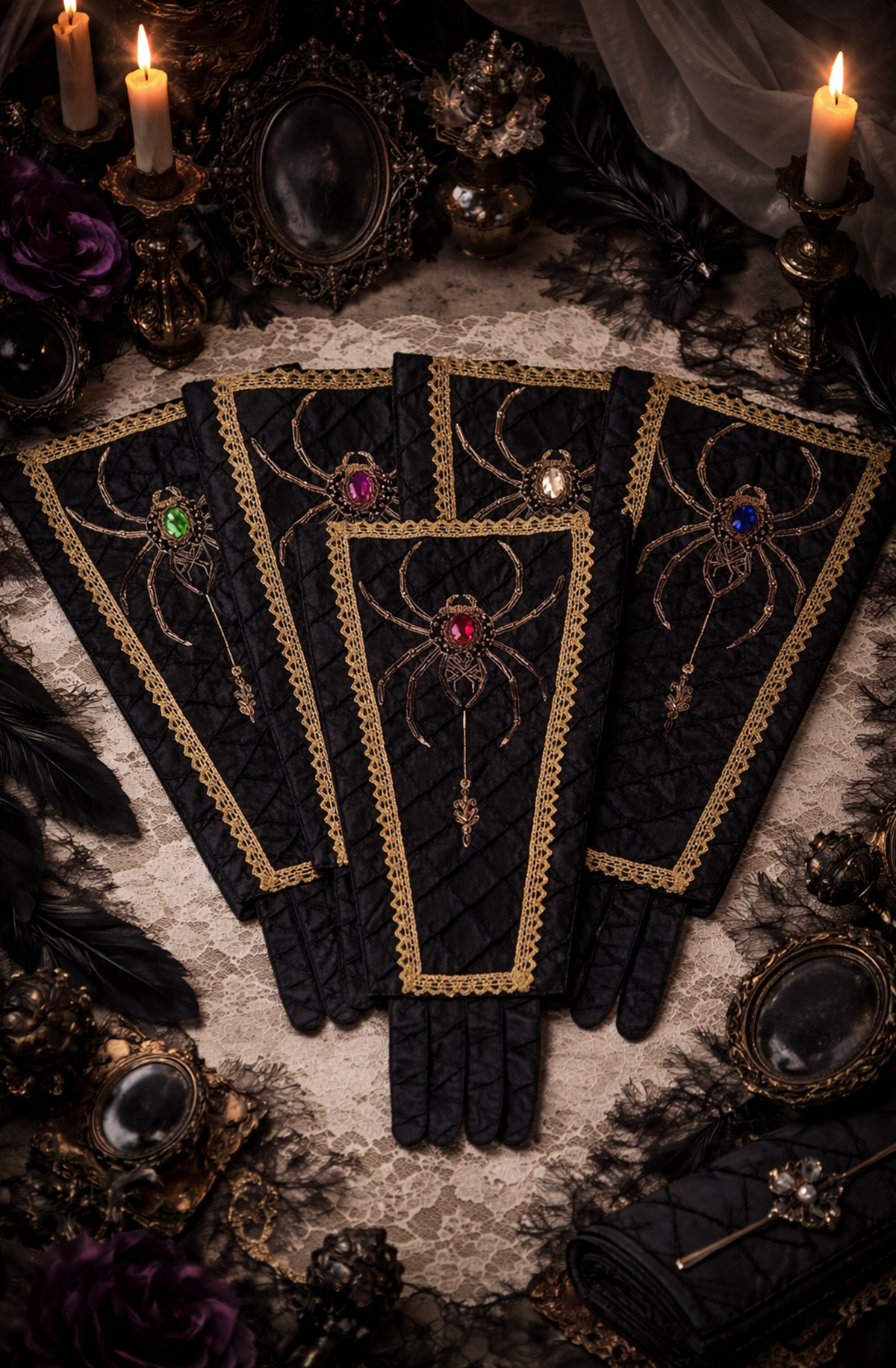 collection of spider stomachers