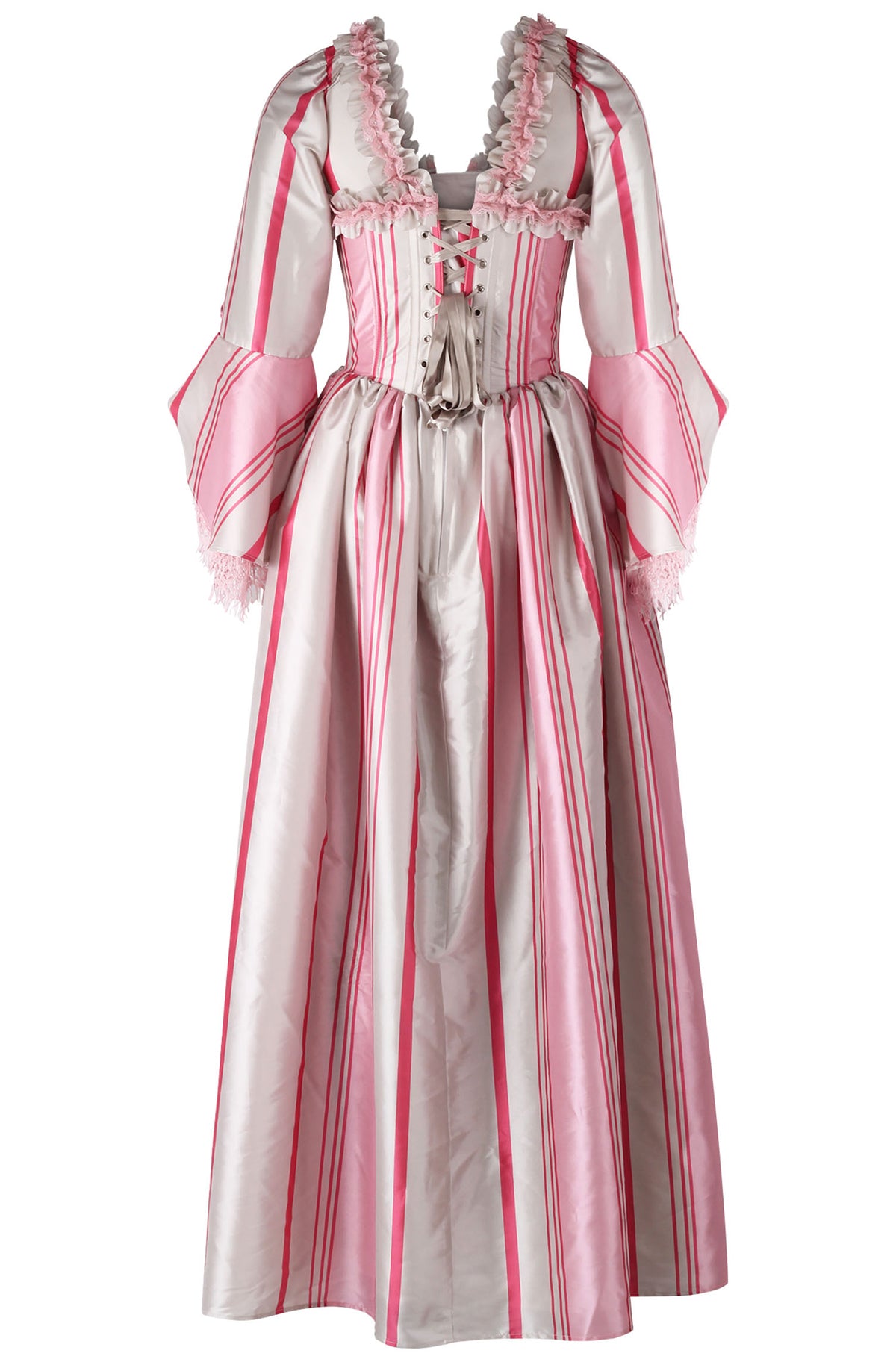 Immortelle Victoria Striped Bridgerton Corset Dress Back