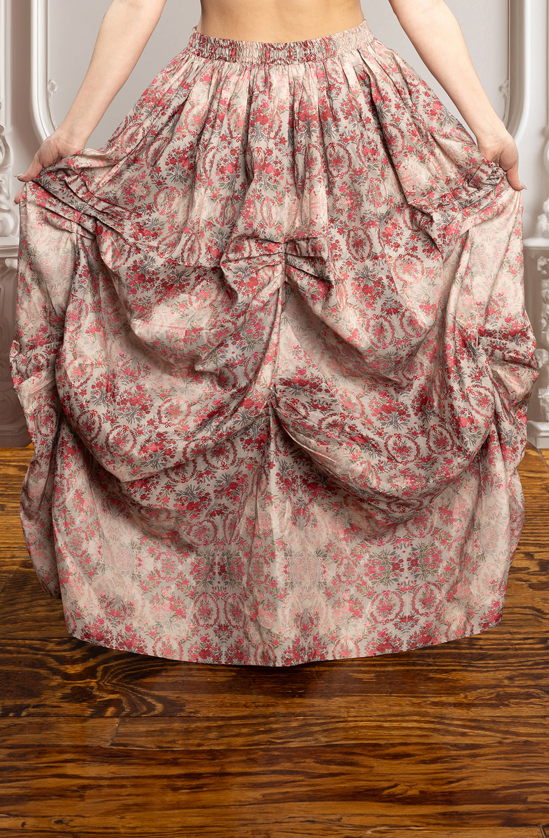 Antique French Flower Ball Gown Skirt